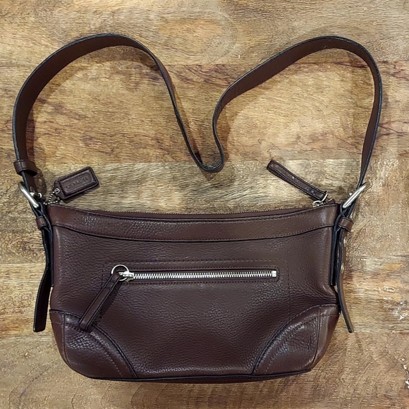 Coach East West Brown Pebbled Leather Handbag - C0882-F12321 SALE JUST FOR TODAY - Picture 2 of 10